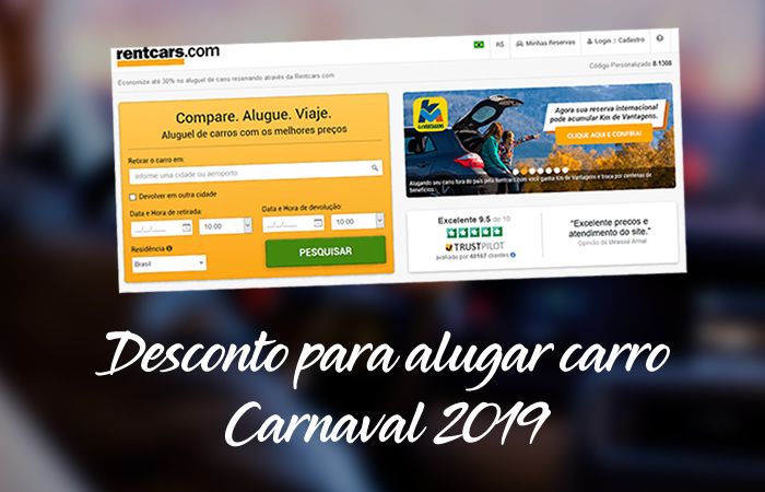 Cupom de desconto para alugar carro nesse carnaval